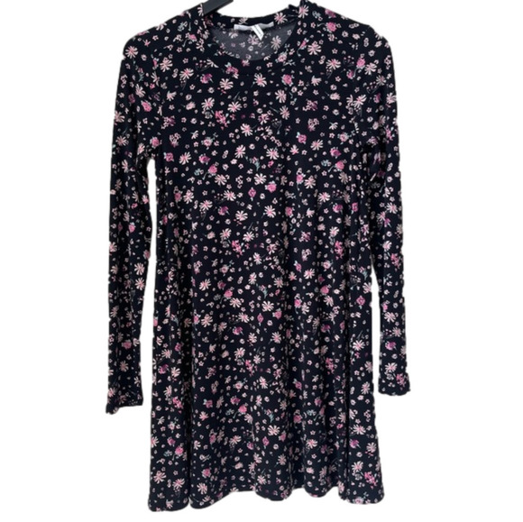 BCBG Long Sleeve Ditsy Print A-Line Dress - Picture 2 of 9